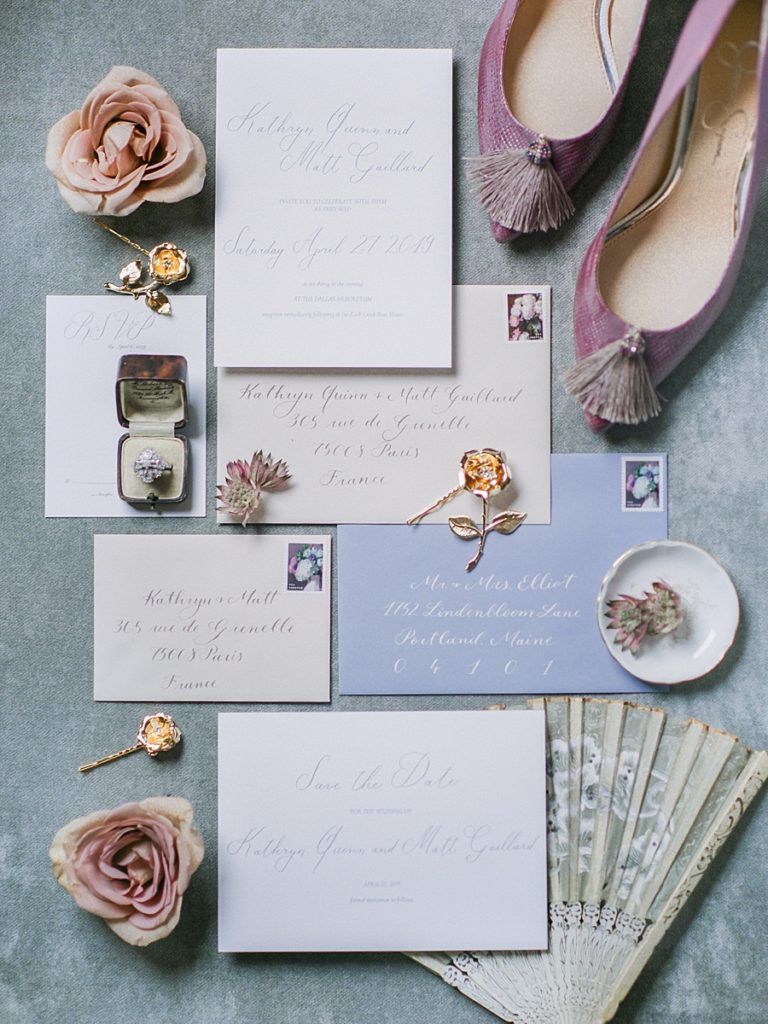 Wedding Invitation by Calligraphette and Co at The Quinta Rosa Estate in Ithaca New York. Photo by New York Wedding Photographer, Manda Weaver Photography