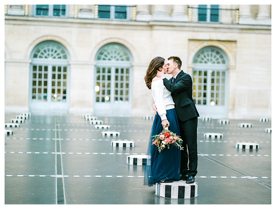 Paris Engagement Session at the Palais Royale - Destination Wedding Photographer Manda Weaver